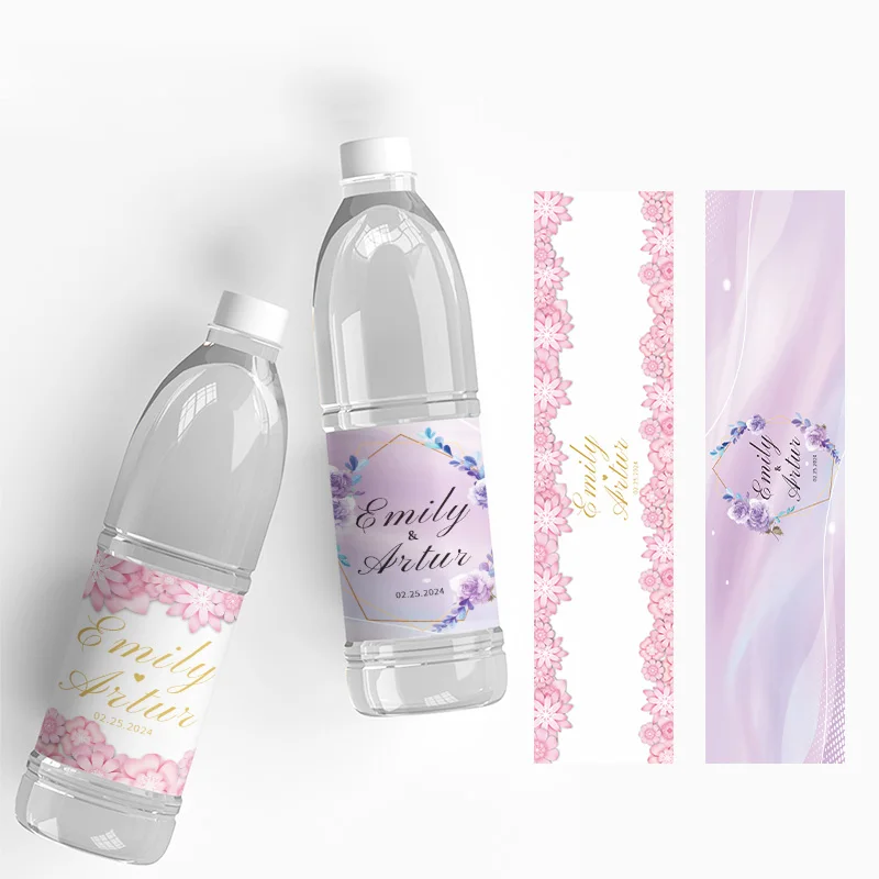 Наклейки для бутылок с водой на свадьбу - Фотография_5