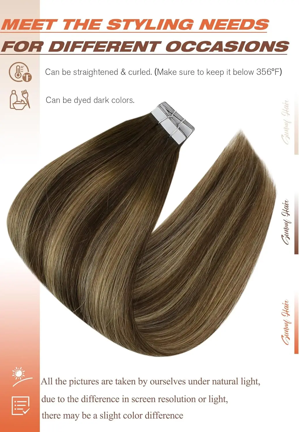 Vesunny remy tape in hair extensions - Фотография_4
