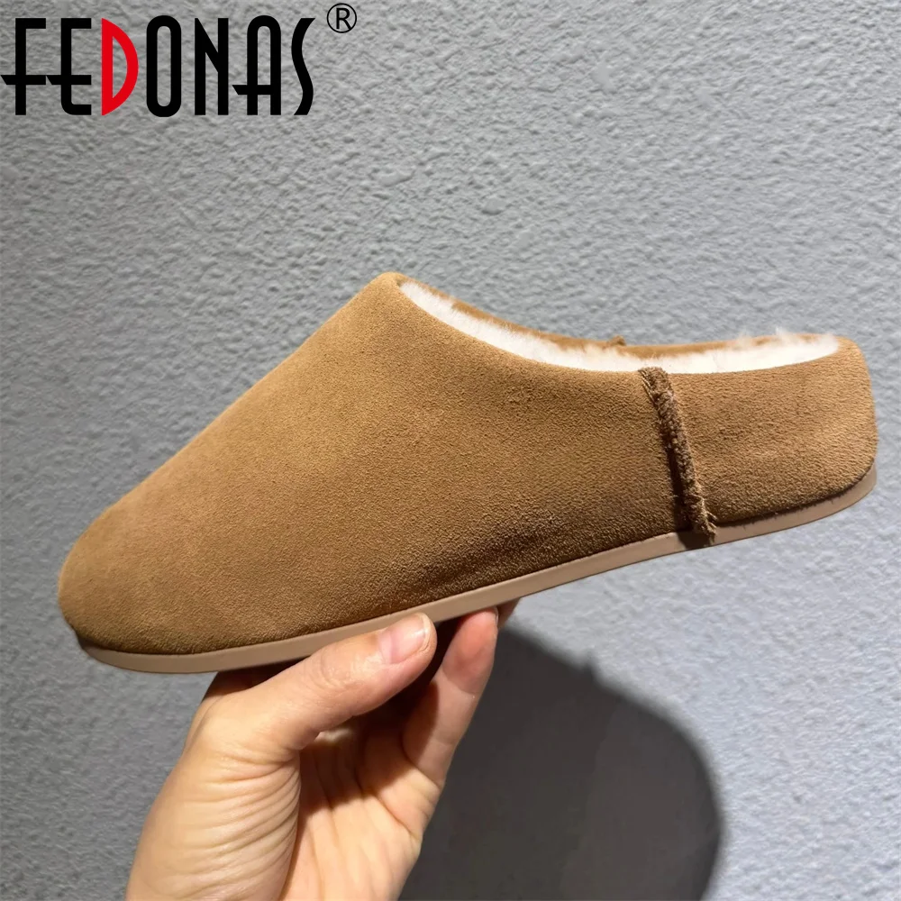 Шерстяные зимние туфли на плоской подошве и платформе