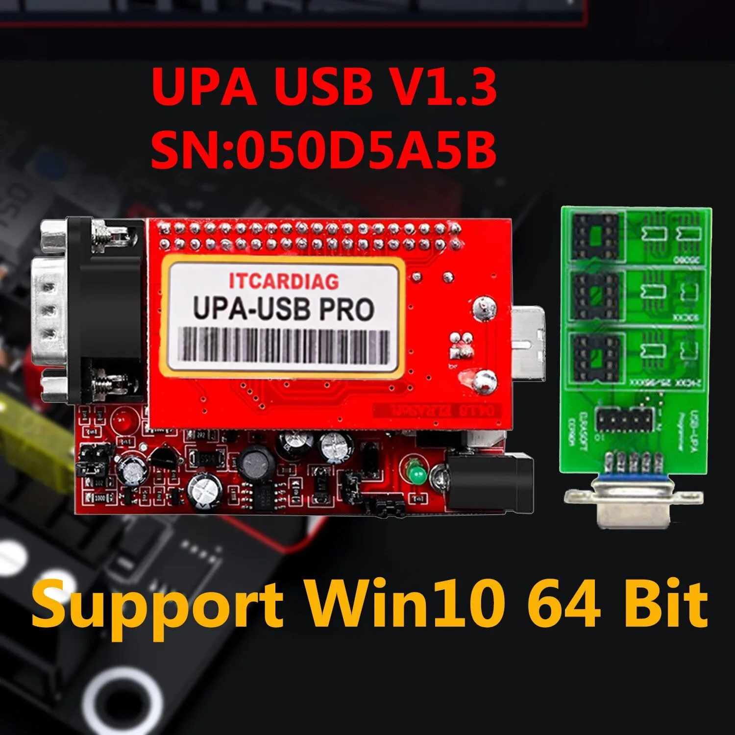 Itcardiag v1.3 upa-usb sn:050d5a5b и sop8 soic8 clip ecu chip - Фотография_2