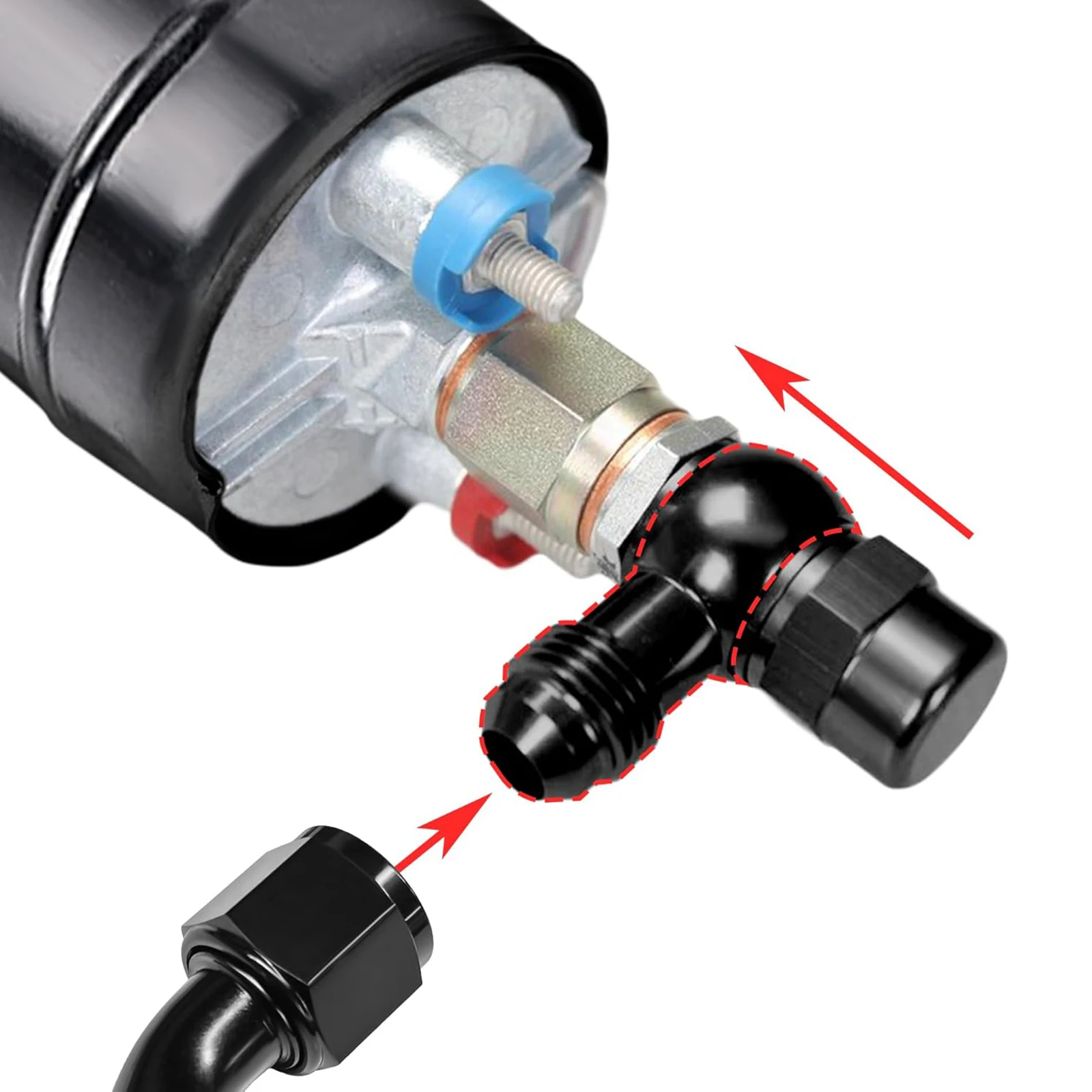 Черный алюминиевый адаптер банджо - Фотография_4