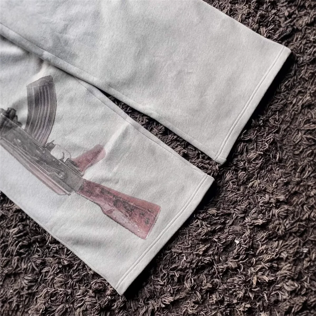 Y2k уличные брюки с высокой талией и принтом - Фотография_5