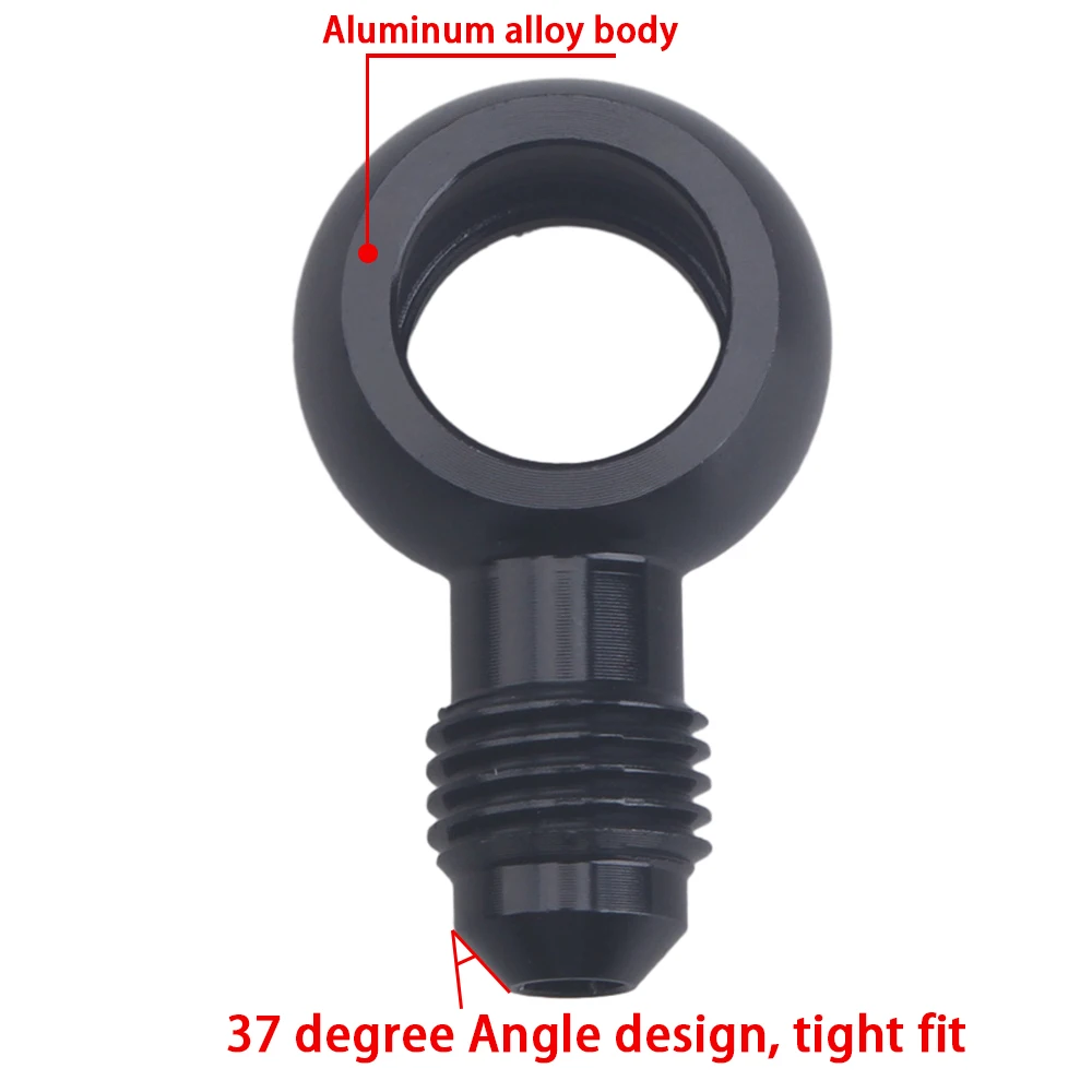 Черный алюминиевый адаптер банджо - Фотография_5