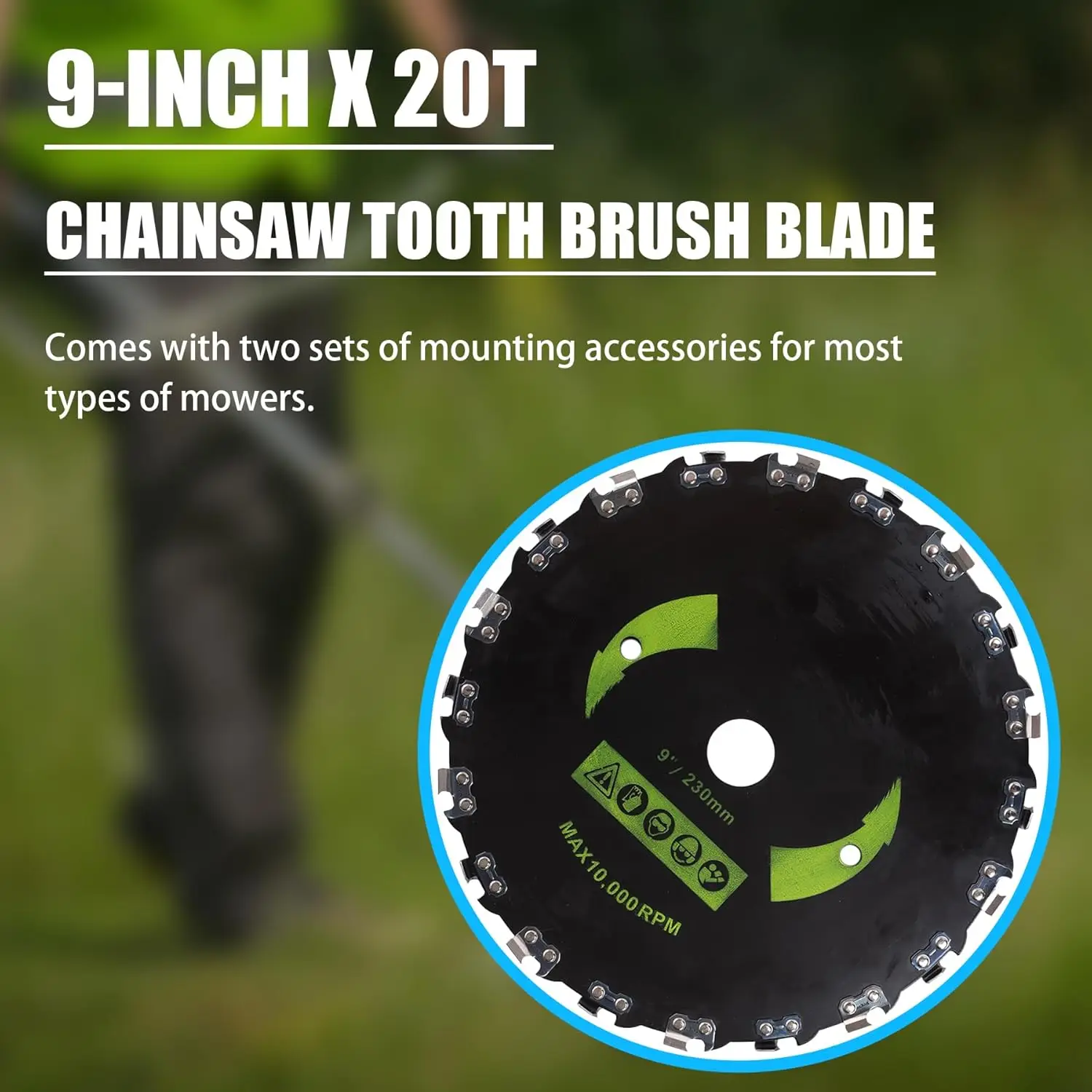 9-дюймовый 20-зубчатый диск цепной пилы для резки травы