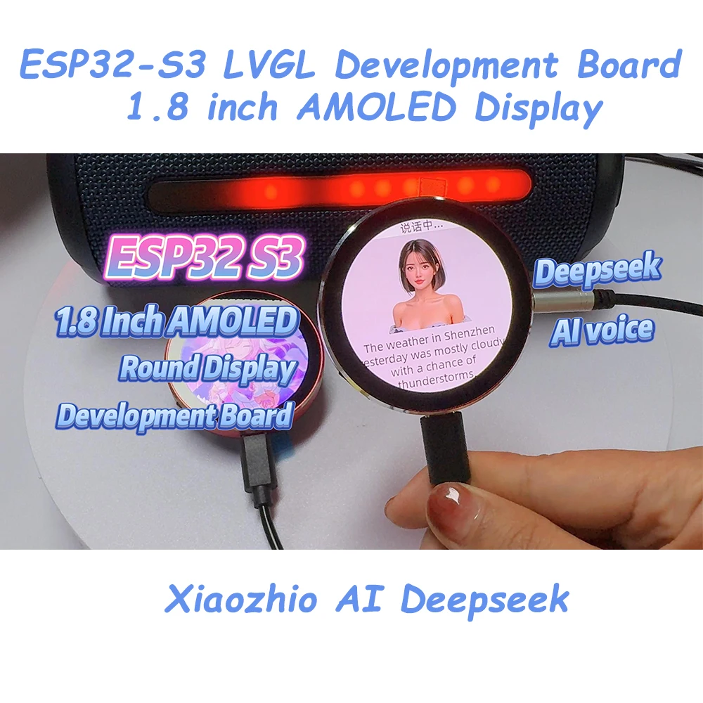 Deepseek xiaozhi ai voice chat robot box esp32-s3 lvgl макетная плата 1