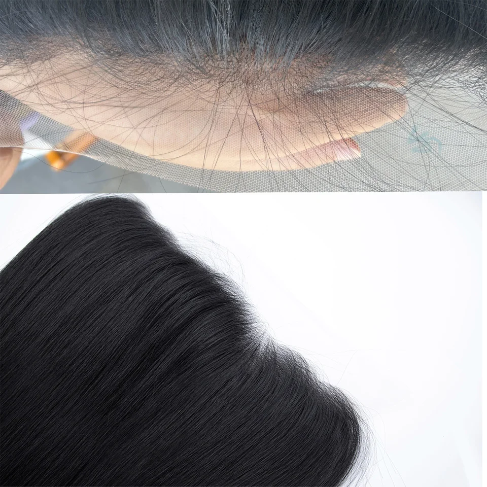Прямые 13x4 прозрачные кружевные фронтальные синтетические волосы - Фотография_3