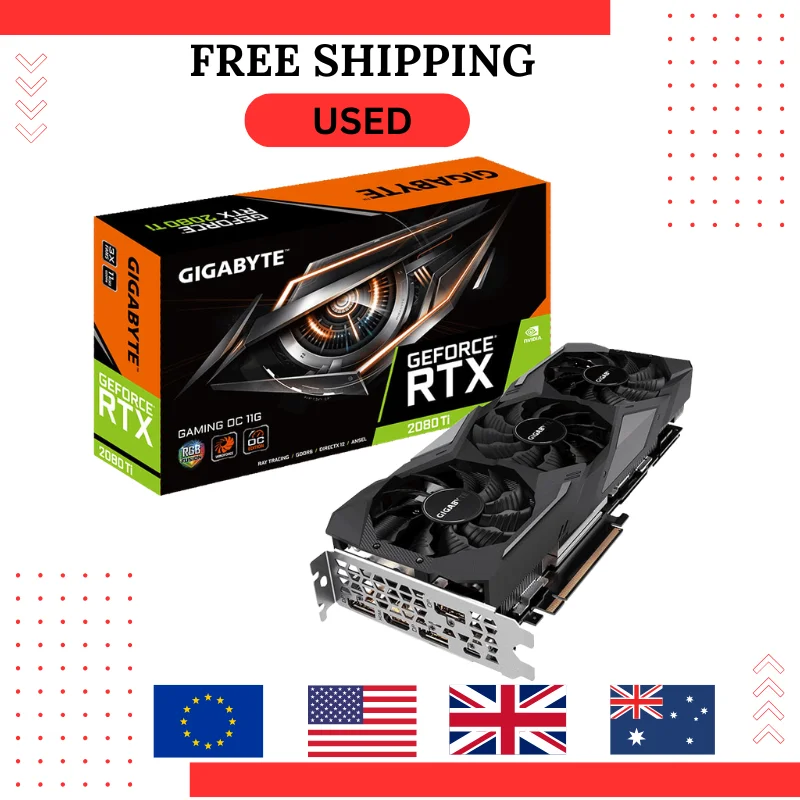 Б/у gigabyte rtx 2080 ti 11 гб