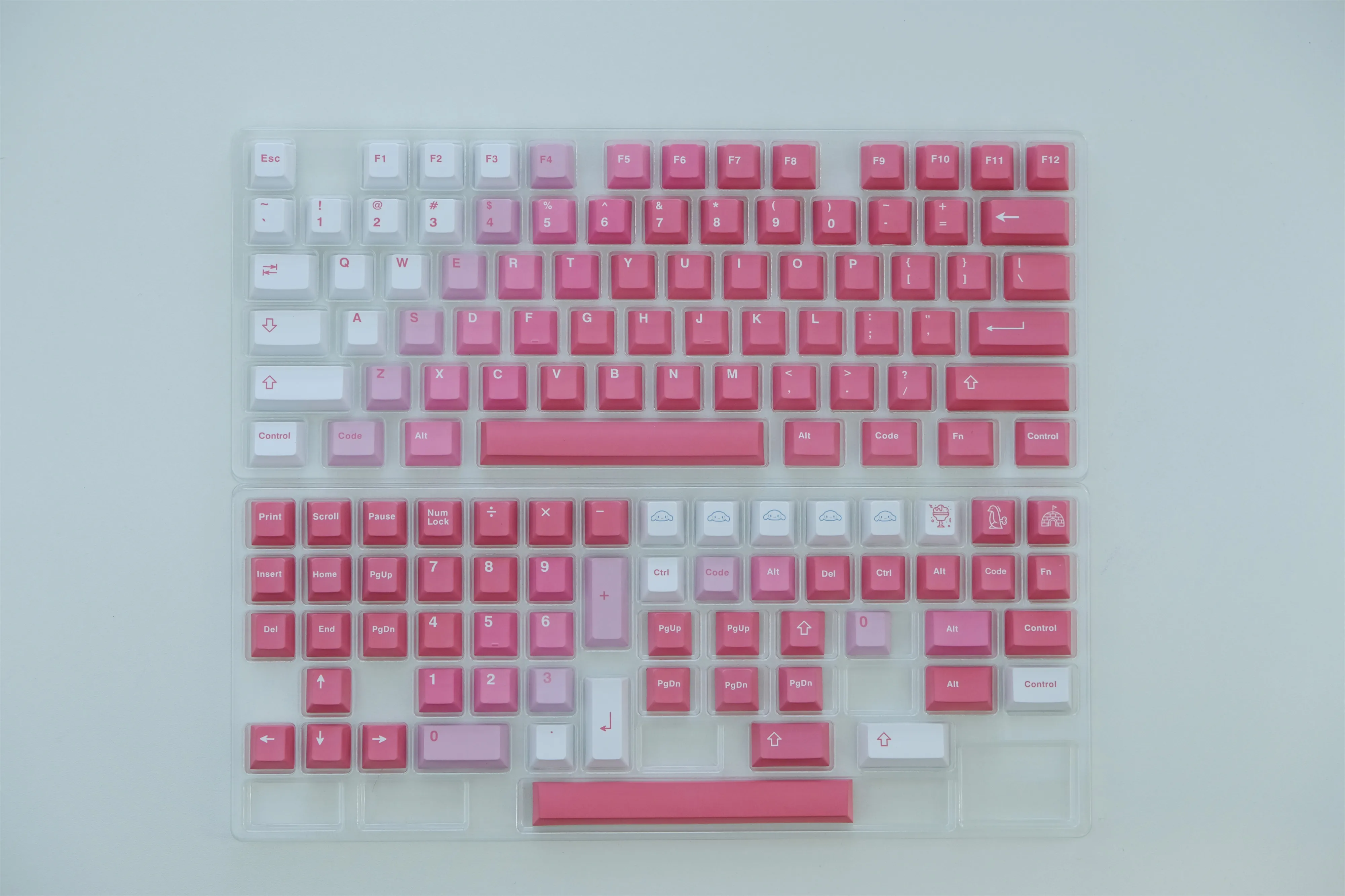 Розовые градиентные колпачки клавиш gmk - Фотография_6