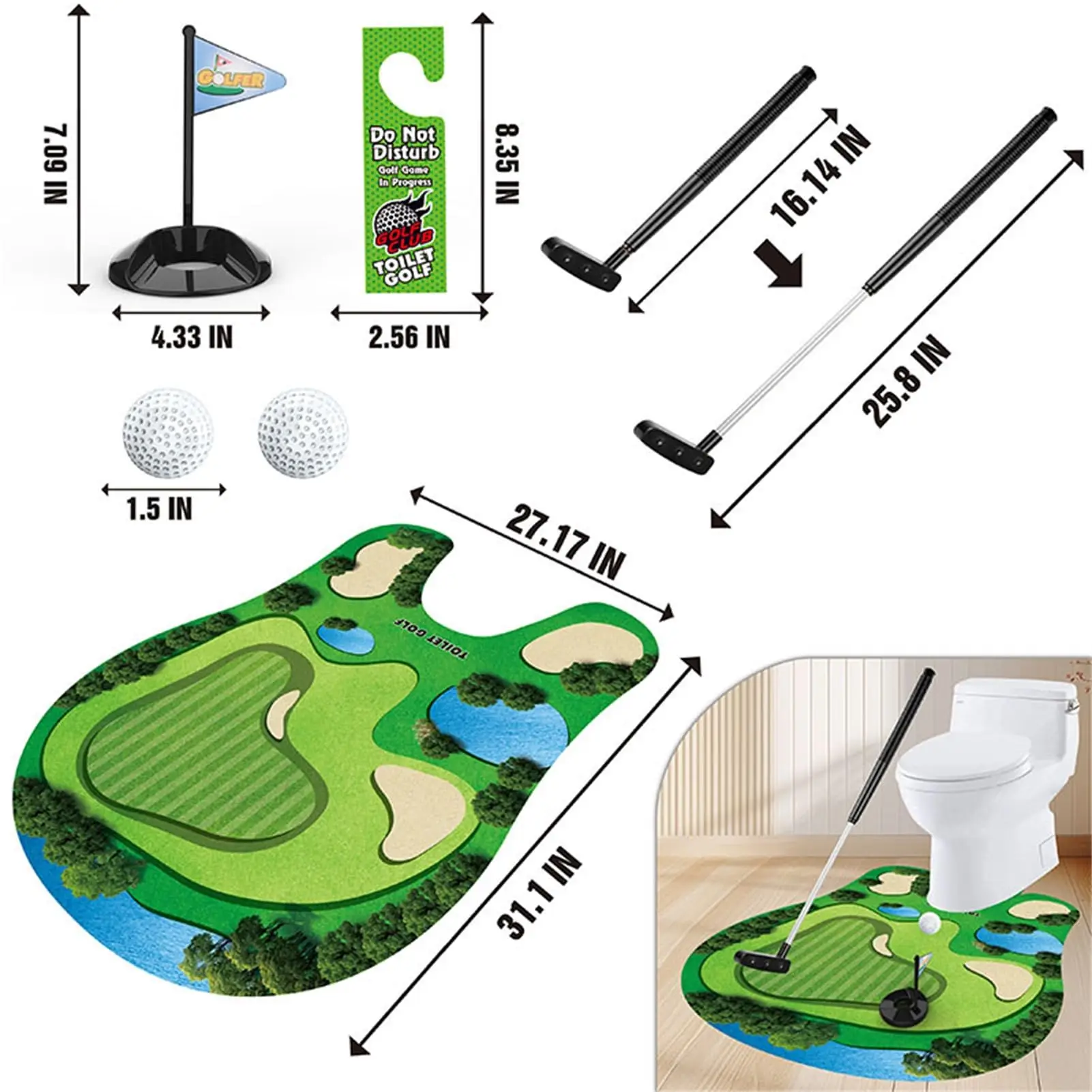 Туалет гольф игра golf course scape - Фотография_6