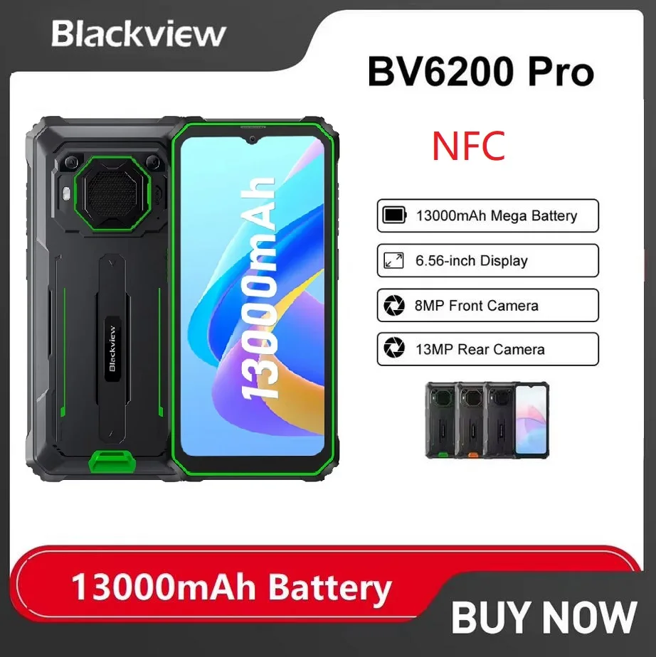 Прочный смартфон blackview bv6200 pro с android 13