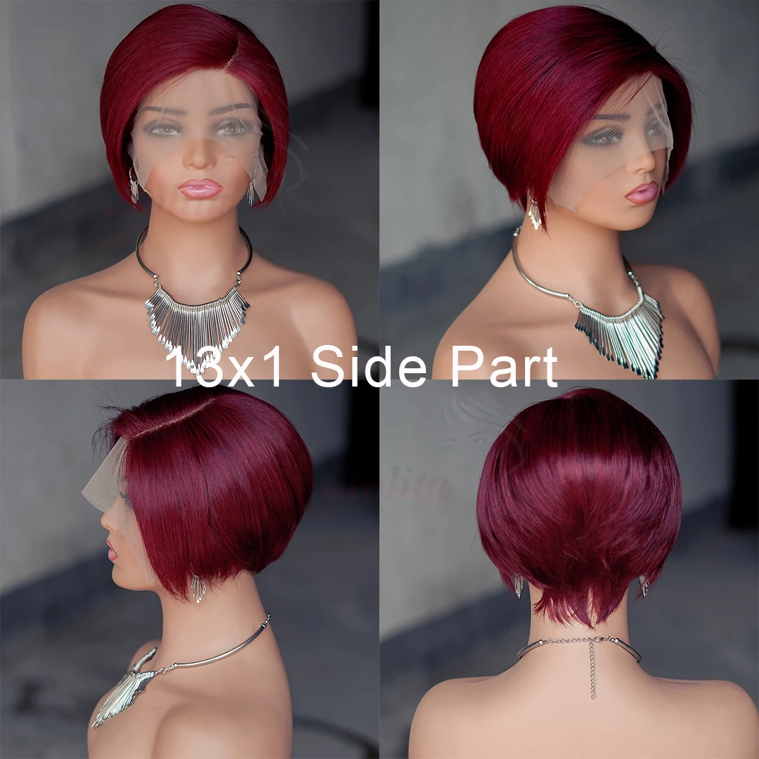 99jpixie cut 13x4 прозрачные парики - Фотография_4