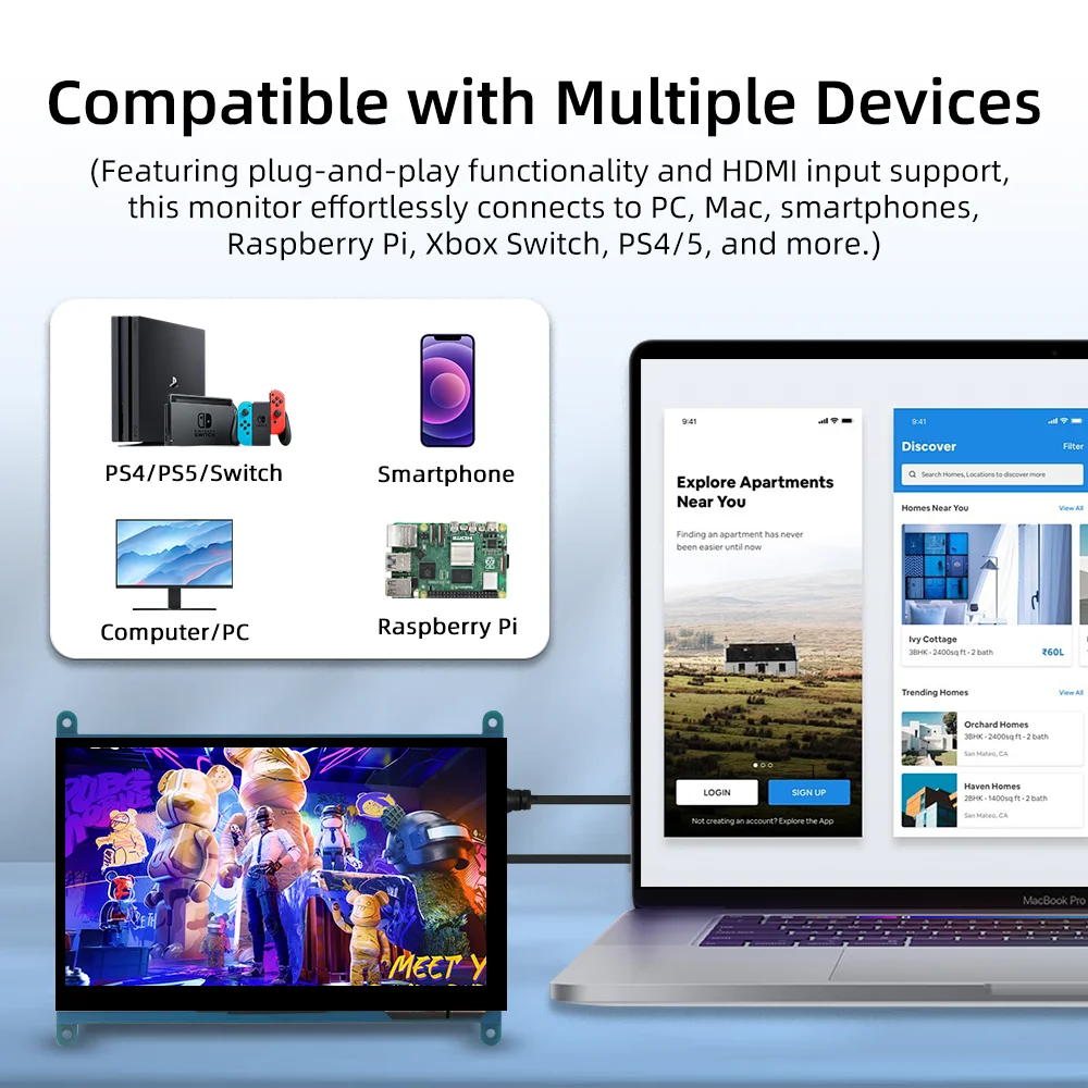 Ipistbit 800x480 5-точечный сенсорный экран dsi без драйверов 4 - Фотография_6