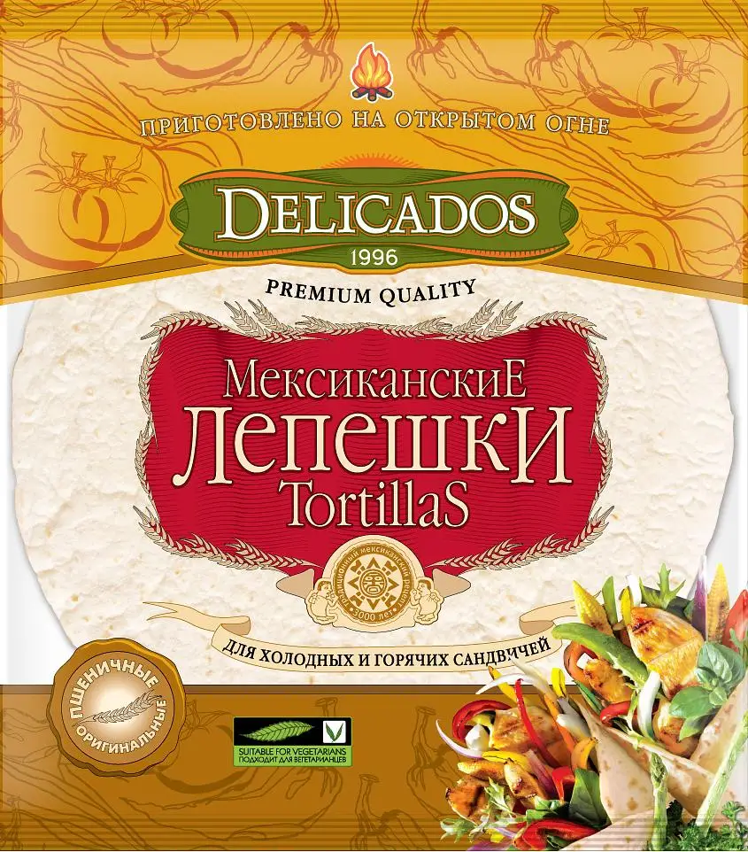 Лепешки delicados tortillas пшеничные