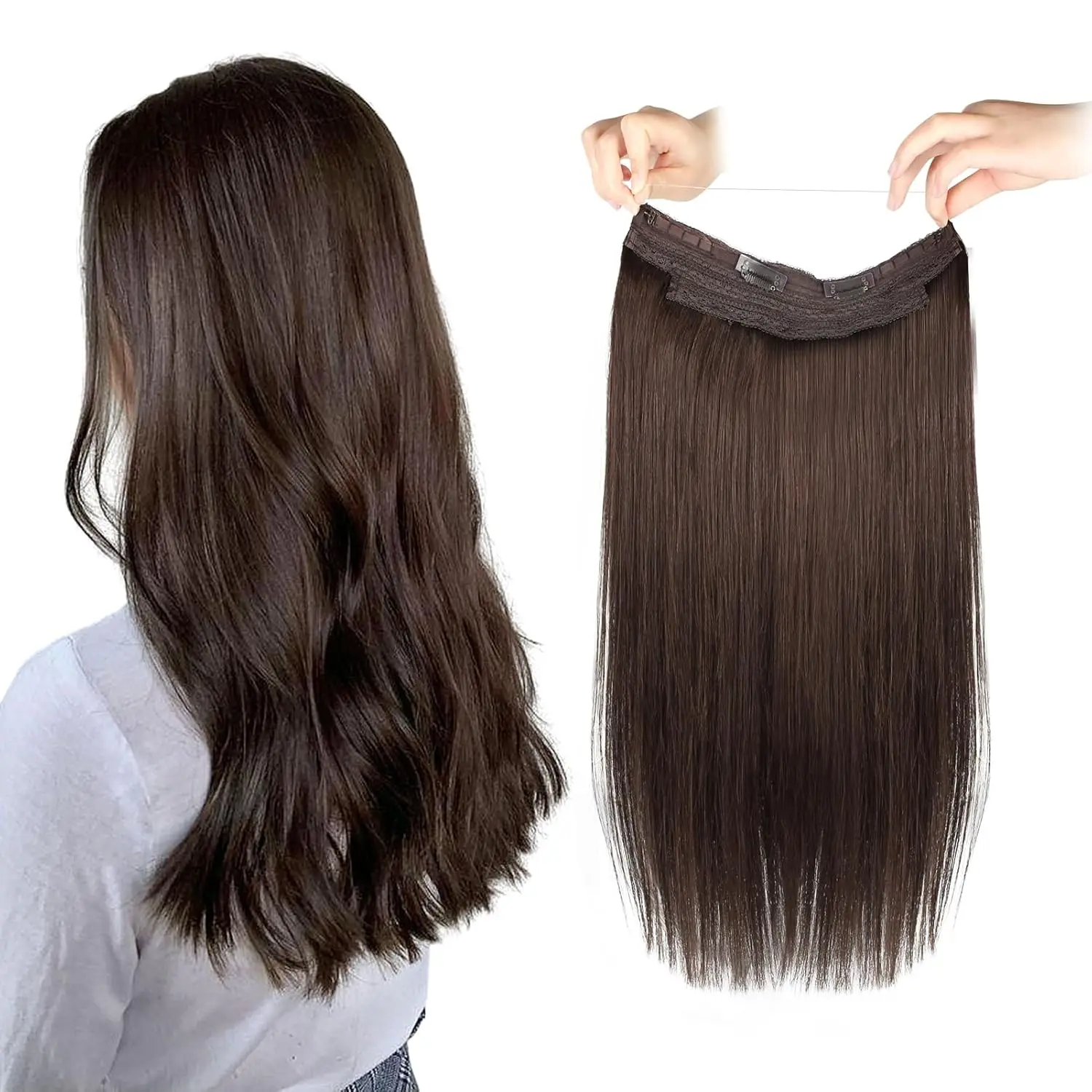Наращивание волос sixstarhair wire clip ins