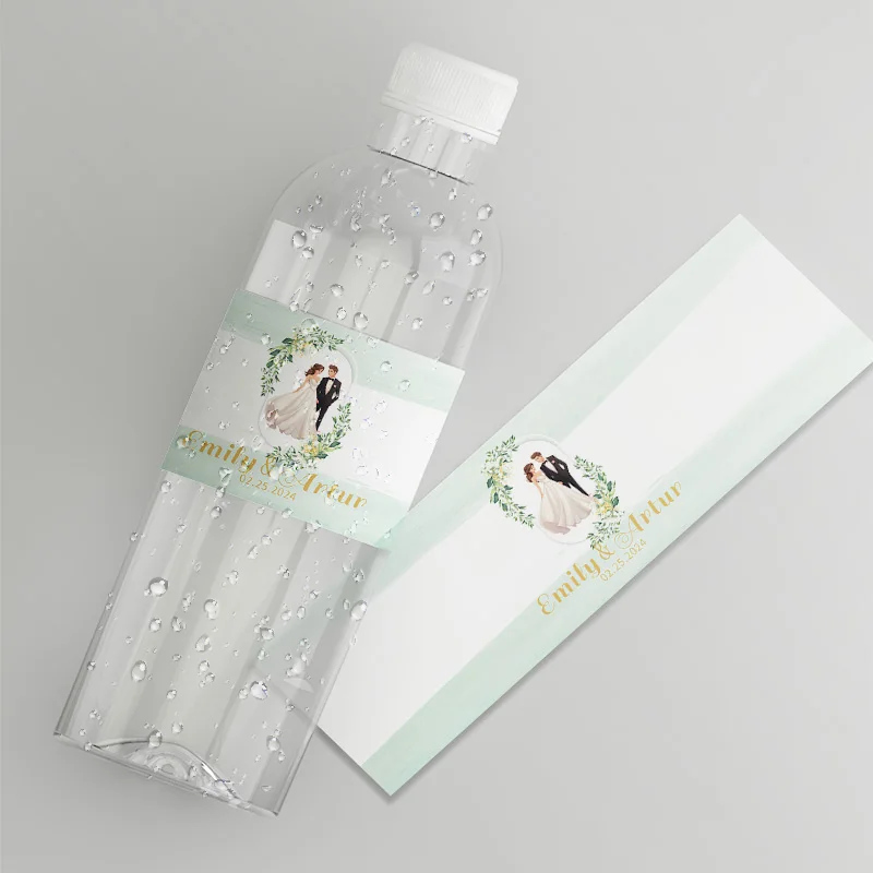 Наклейки для бутылок с водой на свадьбу - Фотография_2