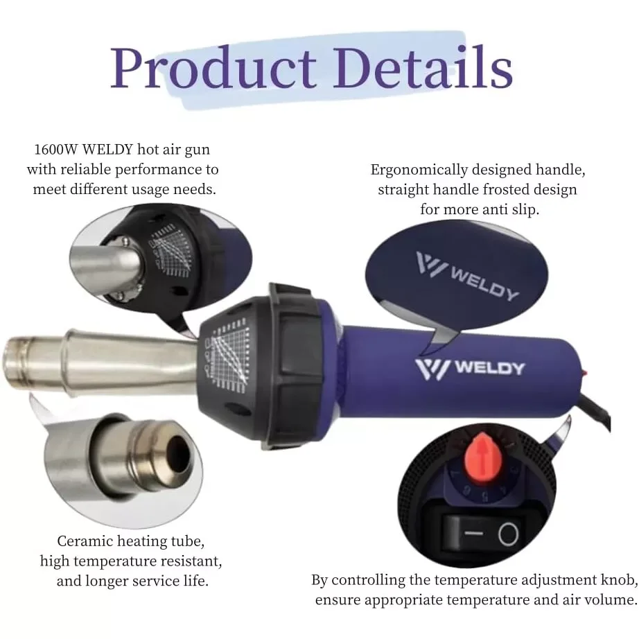 Оригинальная сварочная горелка weldy 1600 вт - Фотография_2