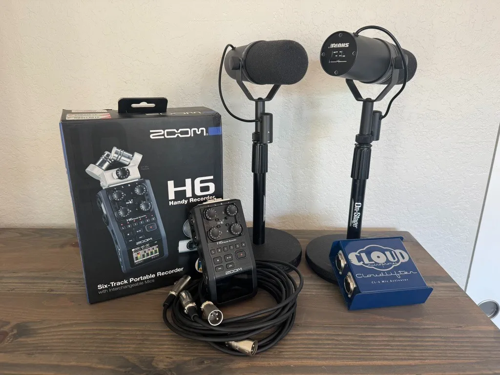 Стартовый комплект pro podcast — shure sm7b x2