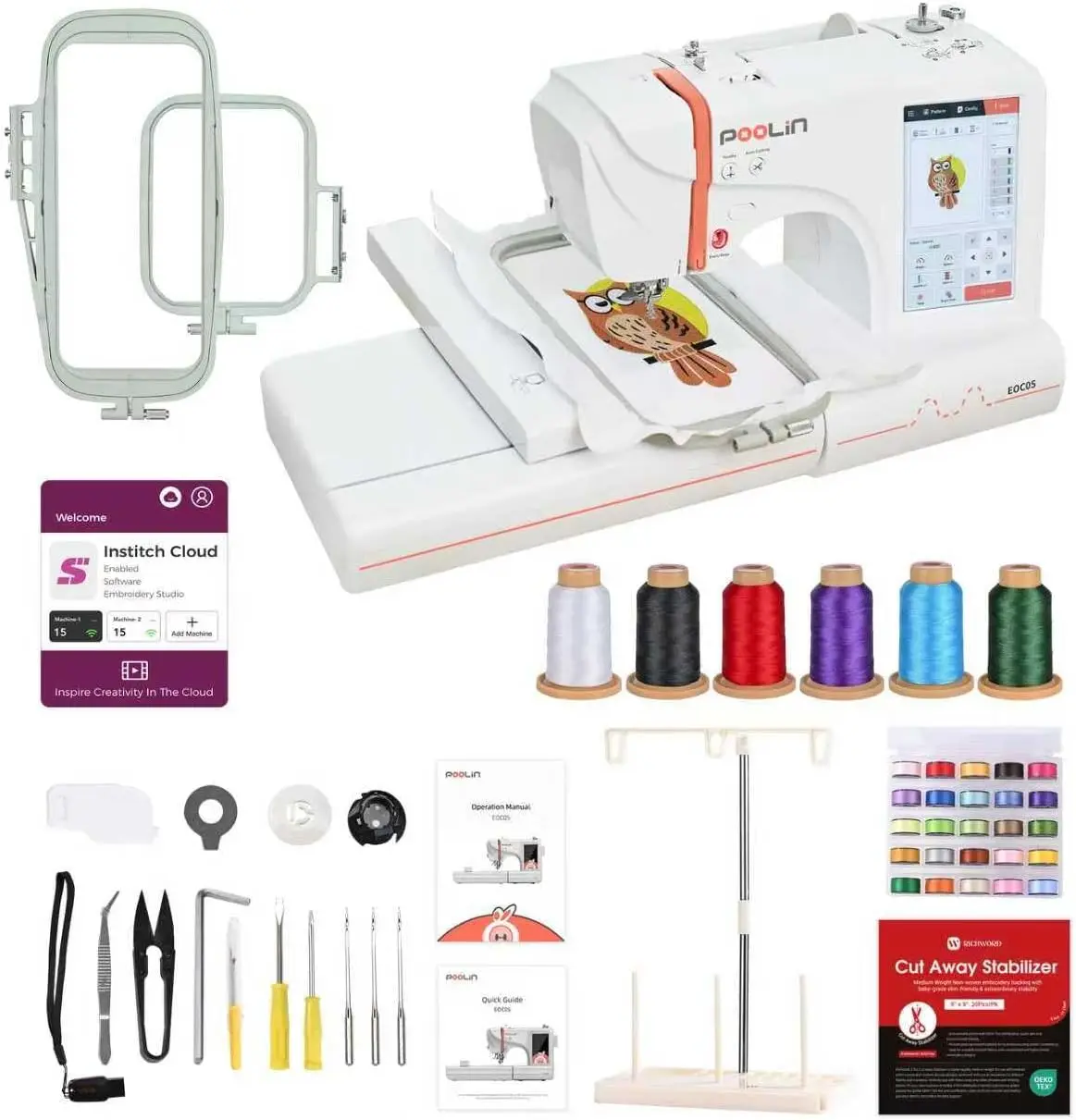 Вышивальная машина poolin eoc05 максимальная зона вышивания 4x9