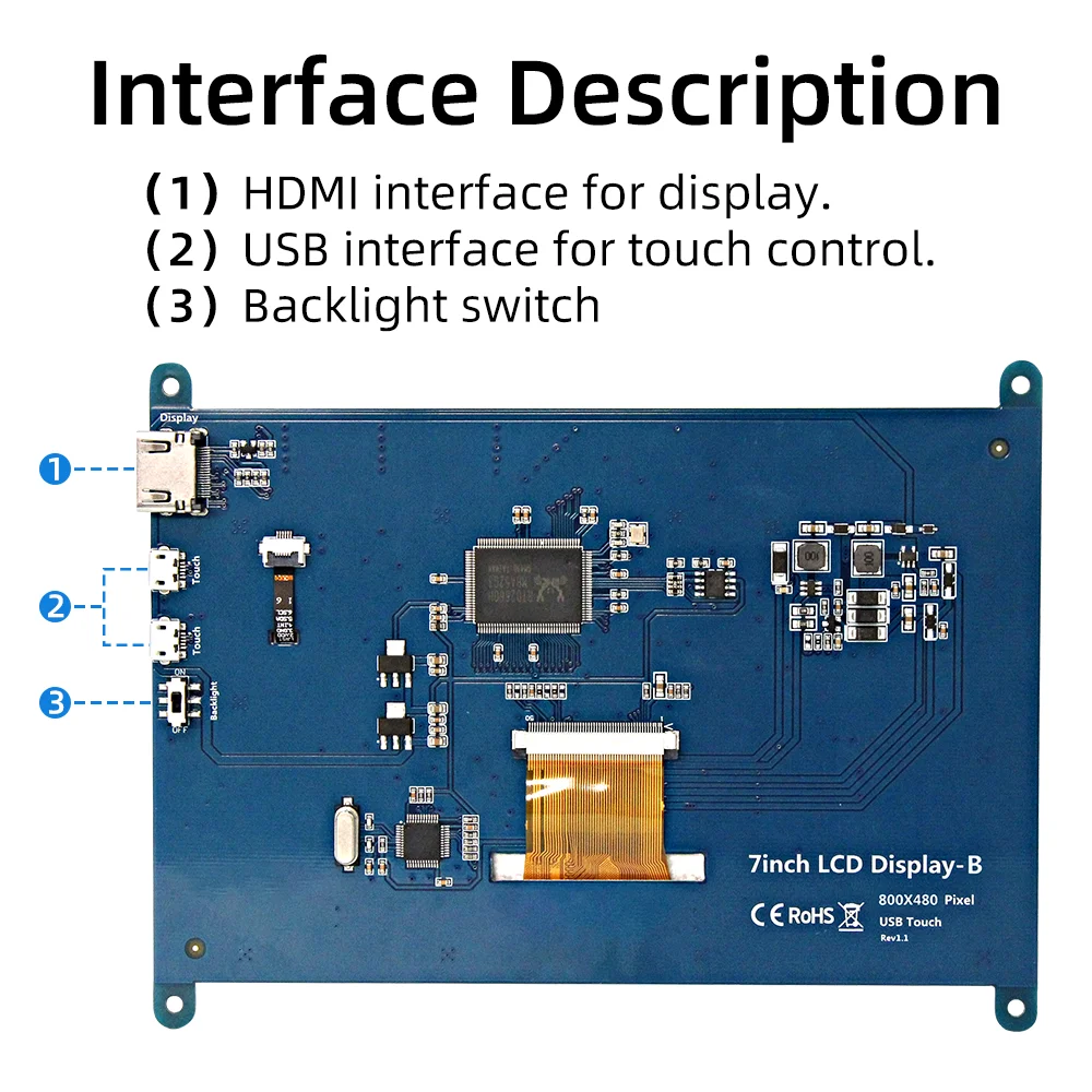 7-дюймовый ips tft жк-монитор ipistbit с разрешением 1024*600 - Фотография_5