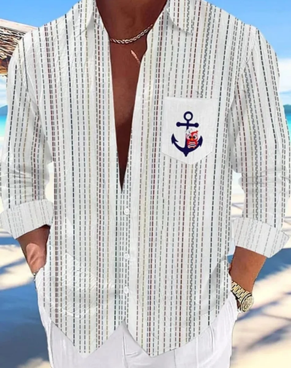 Новая мужская повседневная рубашка - Фотография_6