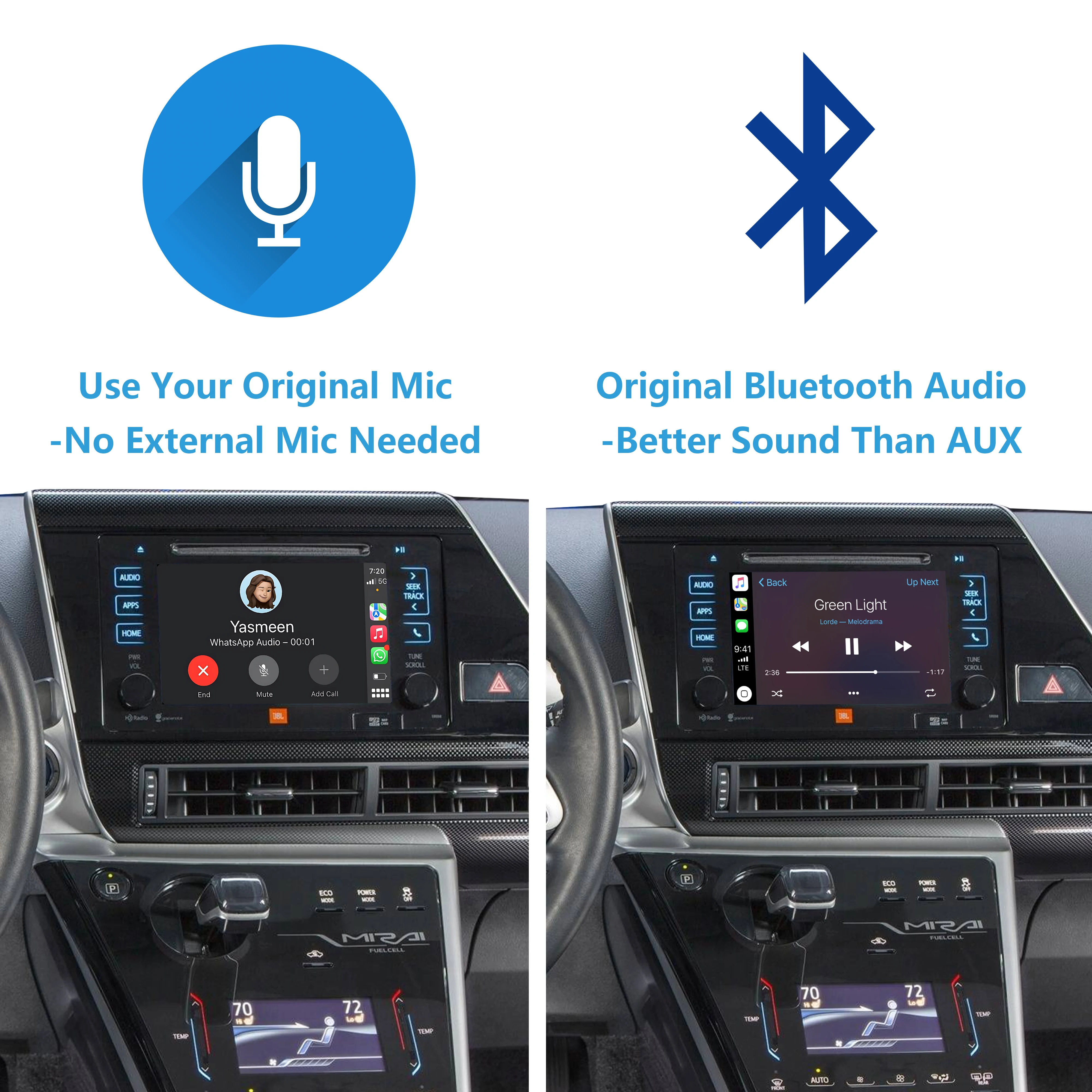 Беспроводной комплект carplay и android auto для toyota mirai 2016-2019 - Фотография_3