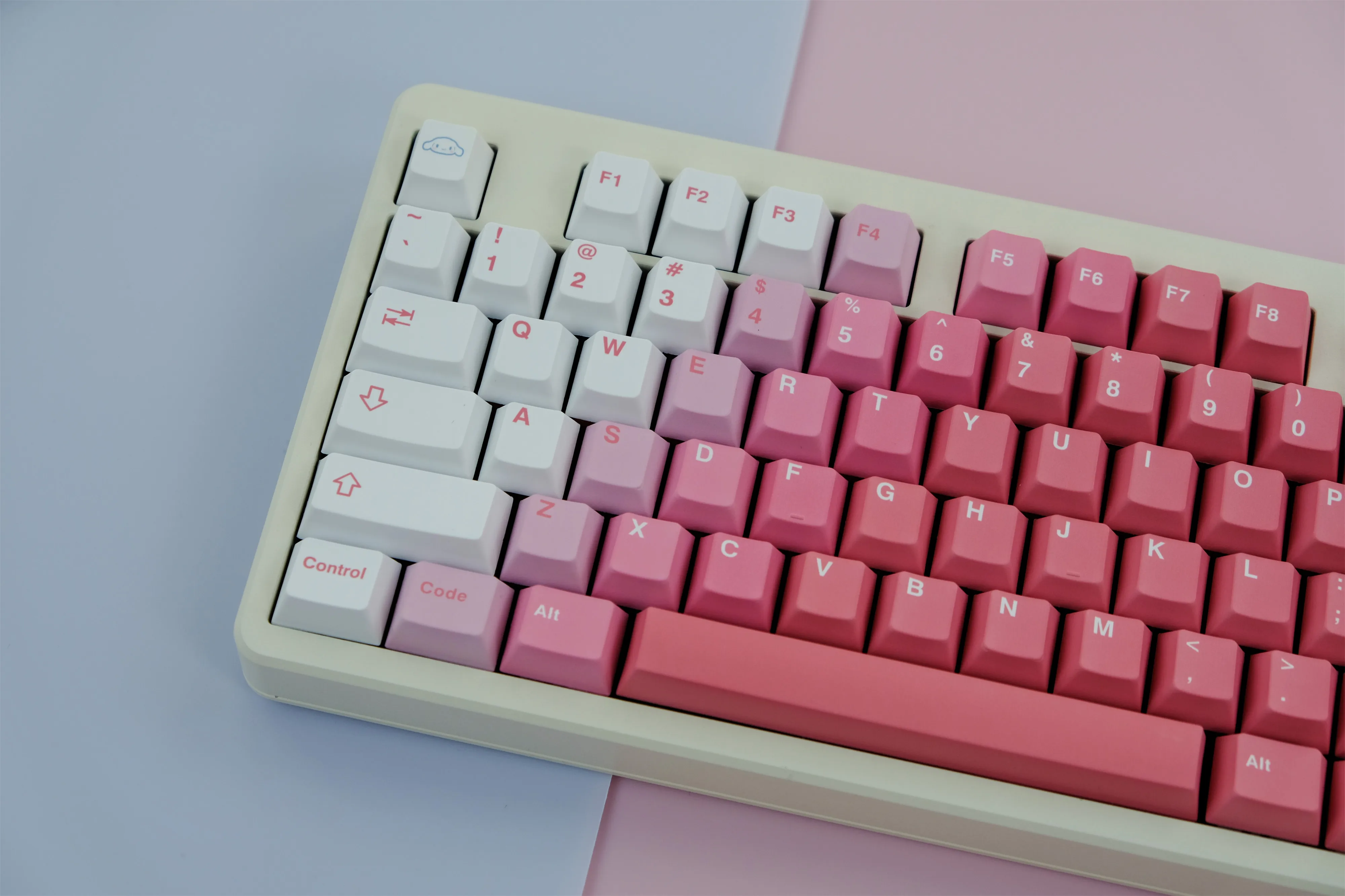 Розовые градиентные колпачки клавиш gmk - Фотография_3