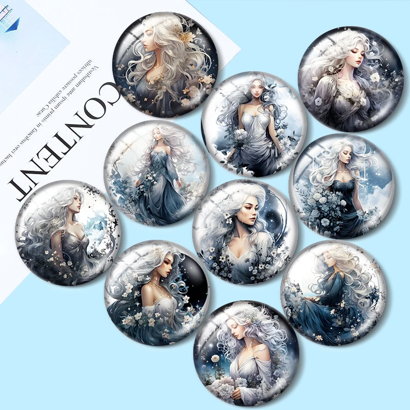 Круглые стеклянные кабошоны для фотографий