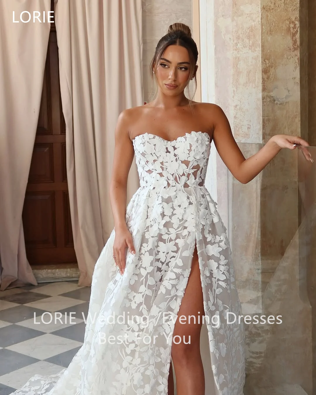 Lorie изысканное свадебное платье трапециевидной формы - Фотография_2
