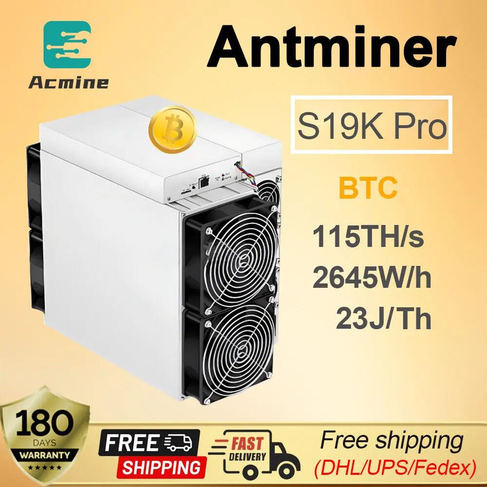 Antminer s19k pro 115th 2645w bitmain