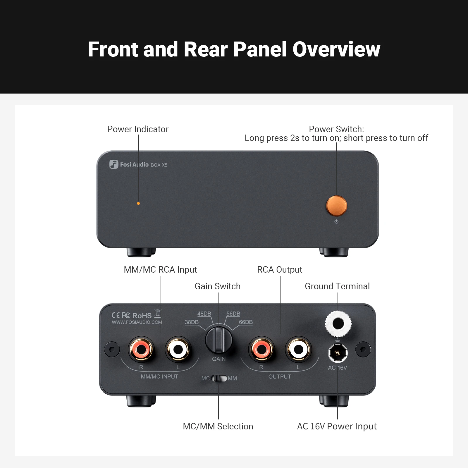 Fosi audio box x5 hifi phono preamp - Фотография_2