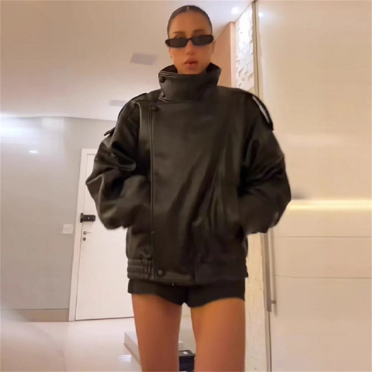 Женские повседневные шикарные черные - Фотография_3