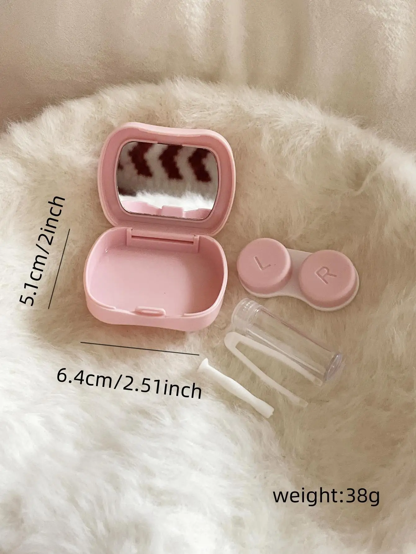 Чехол для контактных линз в форме сердца с зеркалом - Фотография_6