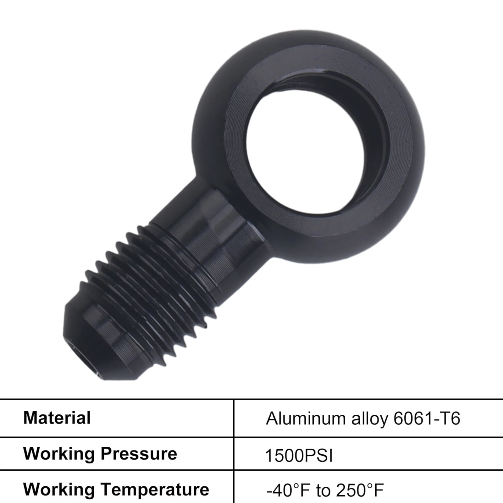 Черный алюминиевый адаптер банджо - Фотография_3