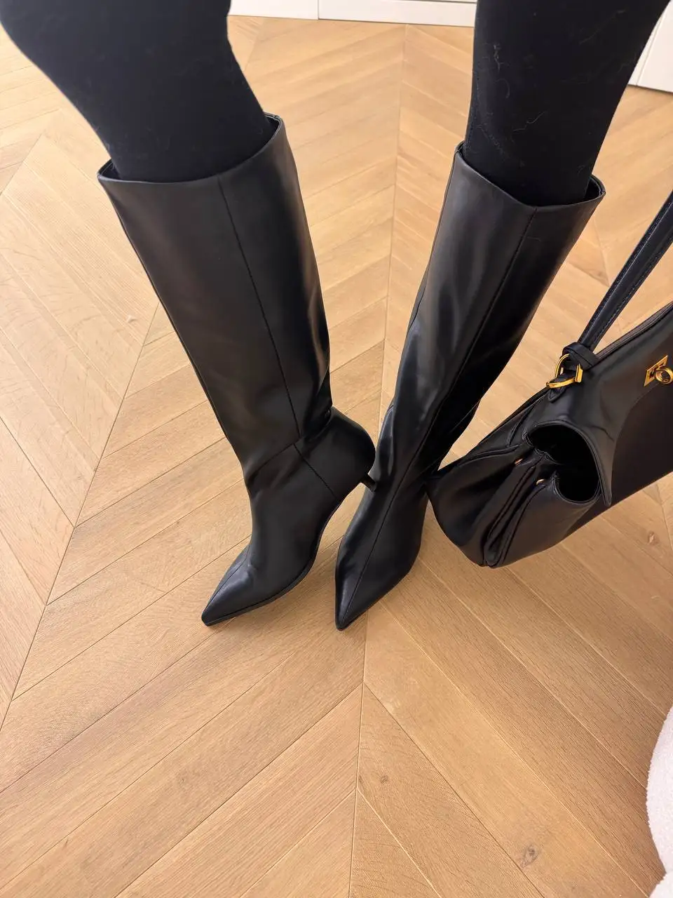 Женские замшевые сапоги до колена из натуральной кожи - Фотография_5