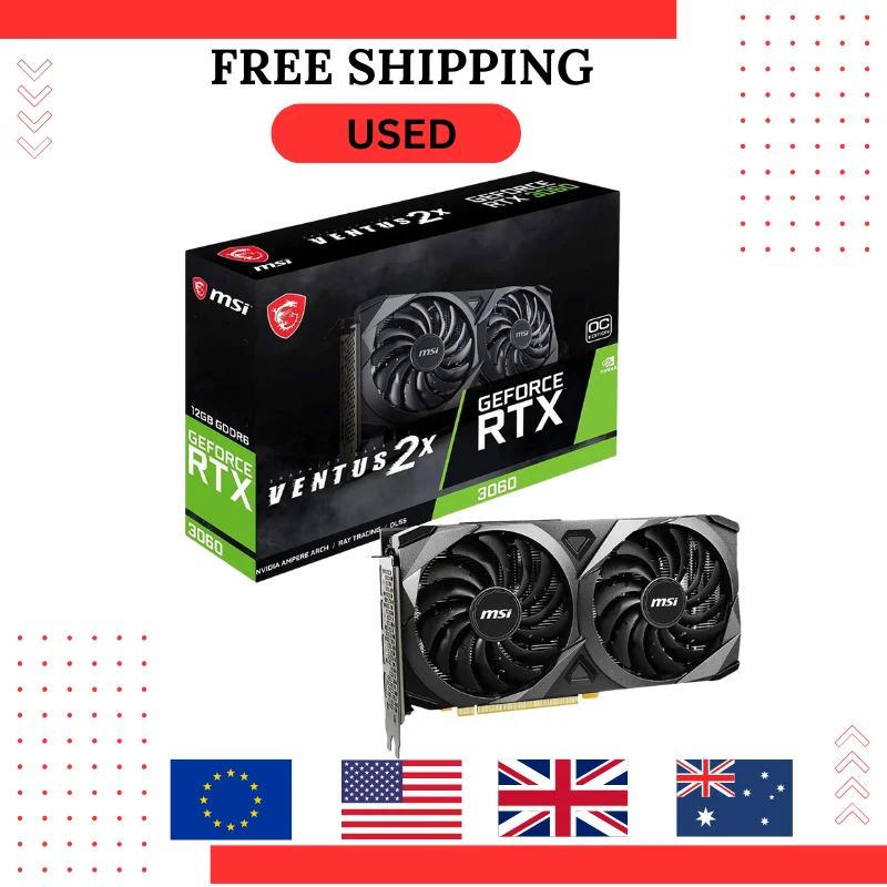 Б/у rtx 3060 ventus geforce 2x