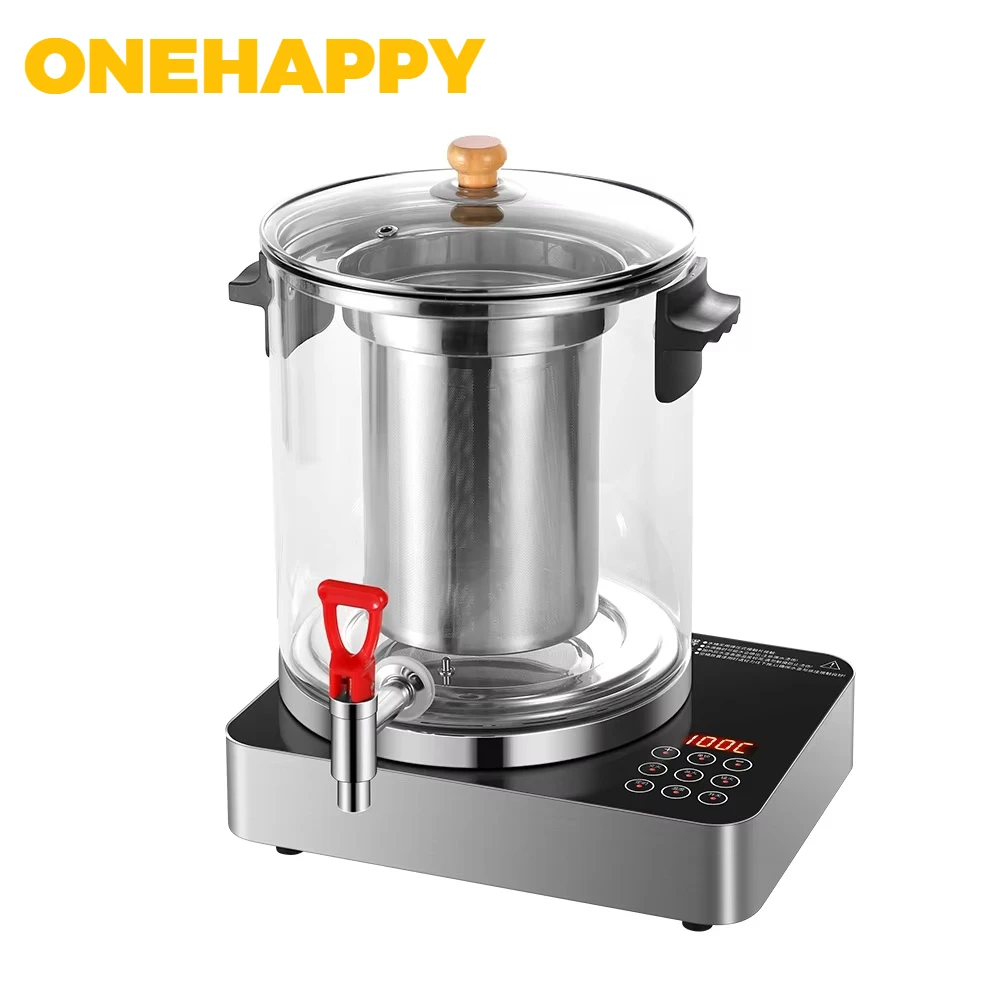 Onehappy коммерческий бытовой стеклянный чайник 9л
