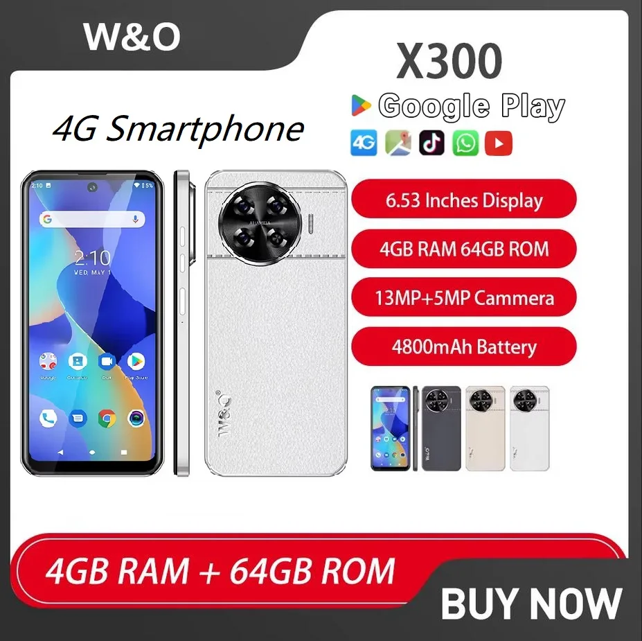W&o x300 ультратонкий смартфон 4g android 6