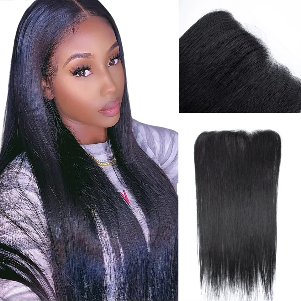 Прямые 13x4 прозрачные кружевные фронтальные синтетические волосы