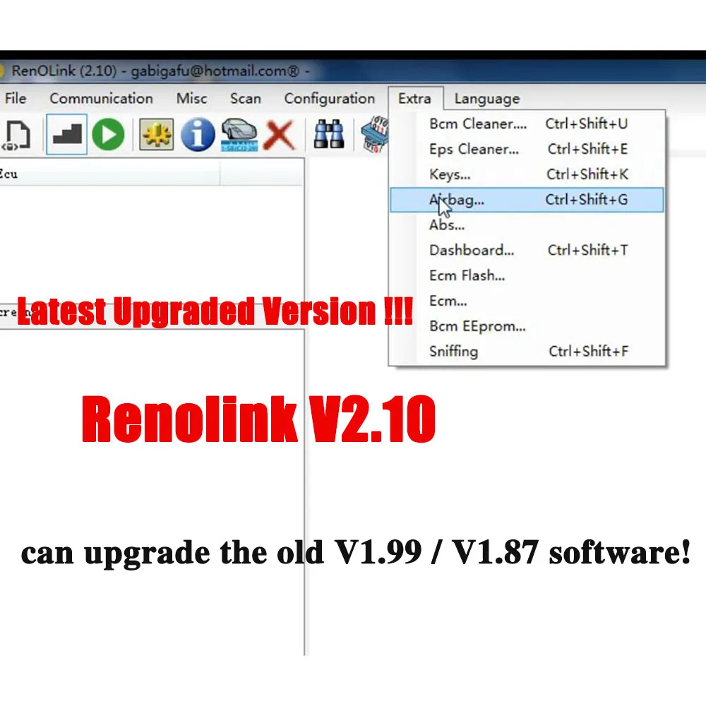 Программное обеспечение renolink v2.10 для renault renolink v1.99 v1.87