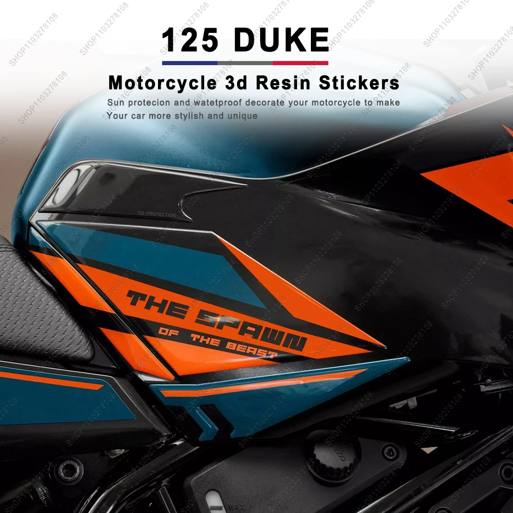 Защитная наклейка на боковой топливный бак мотоцикла для 125 duke 2024