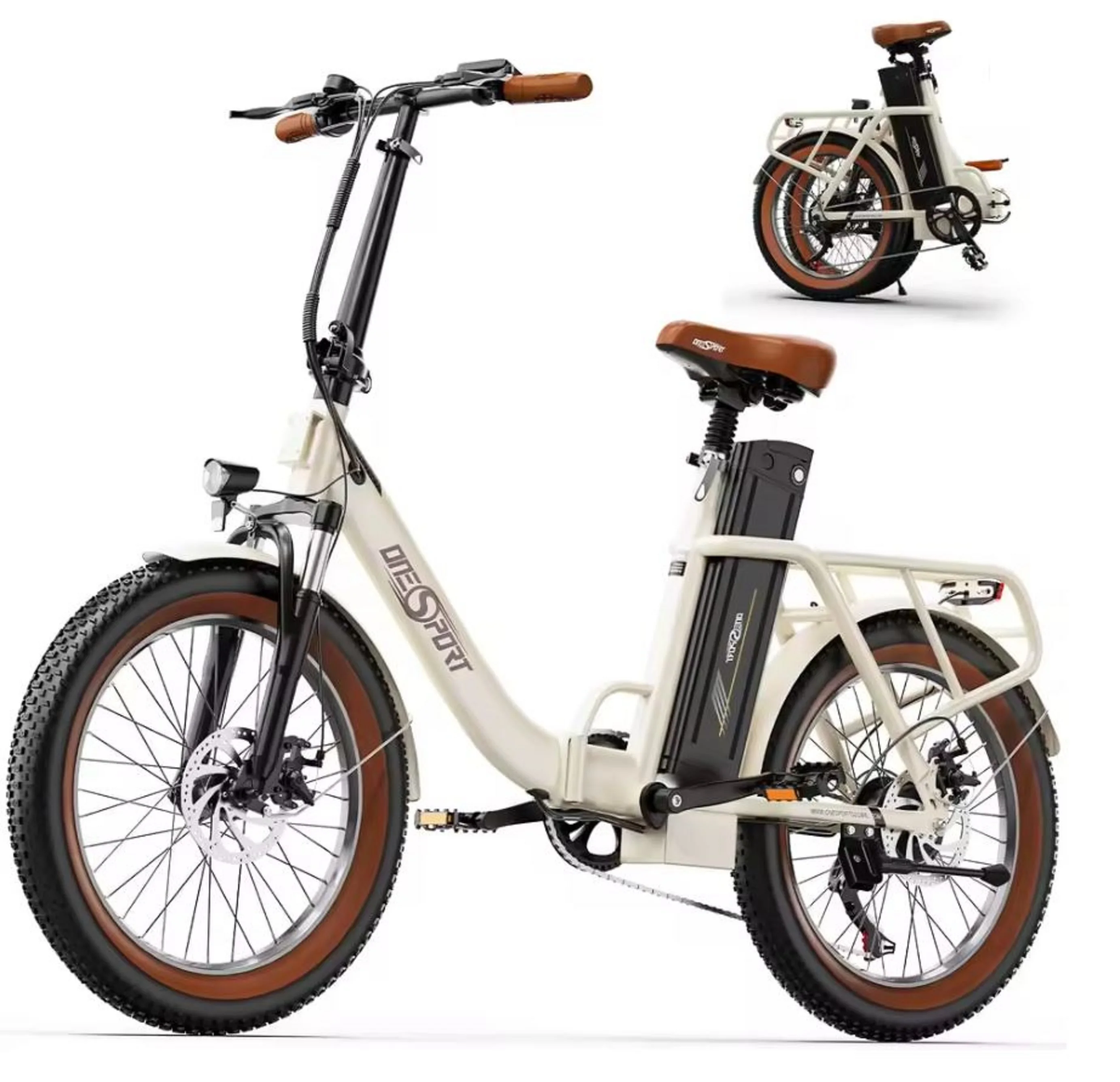 Электрический складной велосипед для взрослых с толстыми шинами