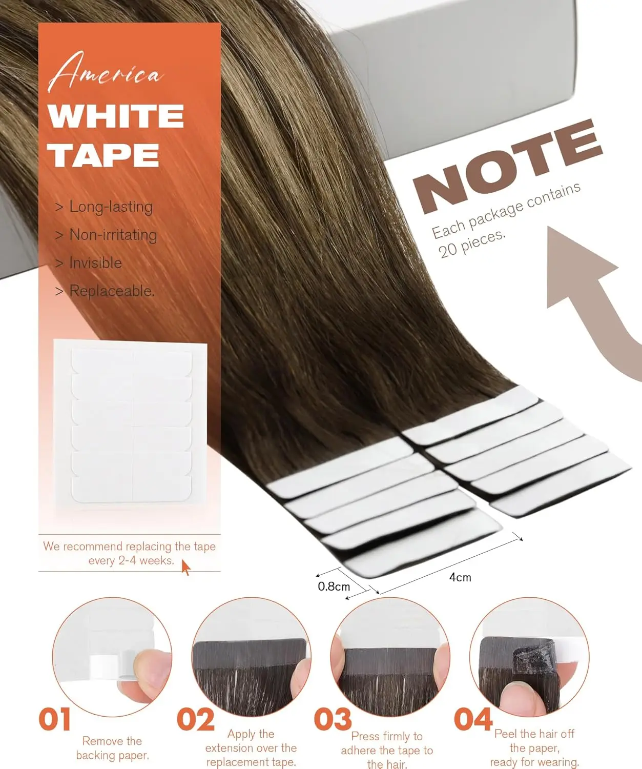 Vesunny remy tape in hair extensions - Фотография_3