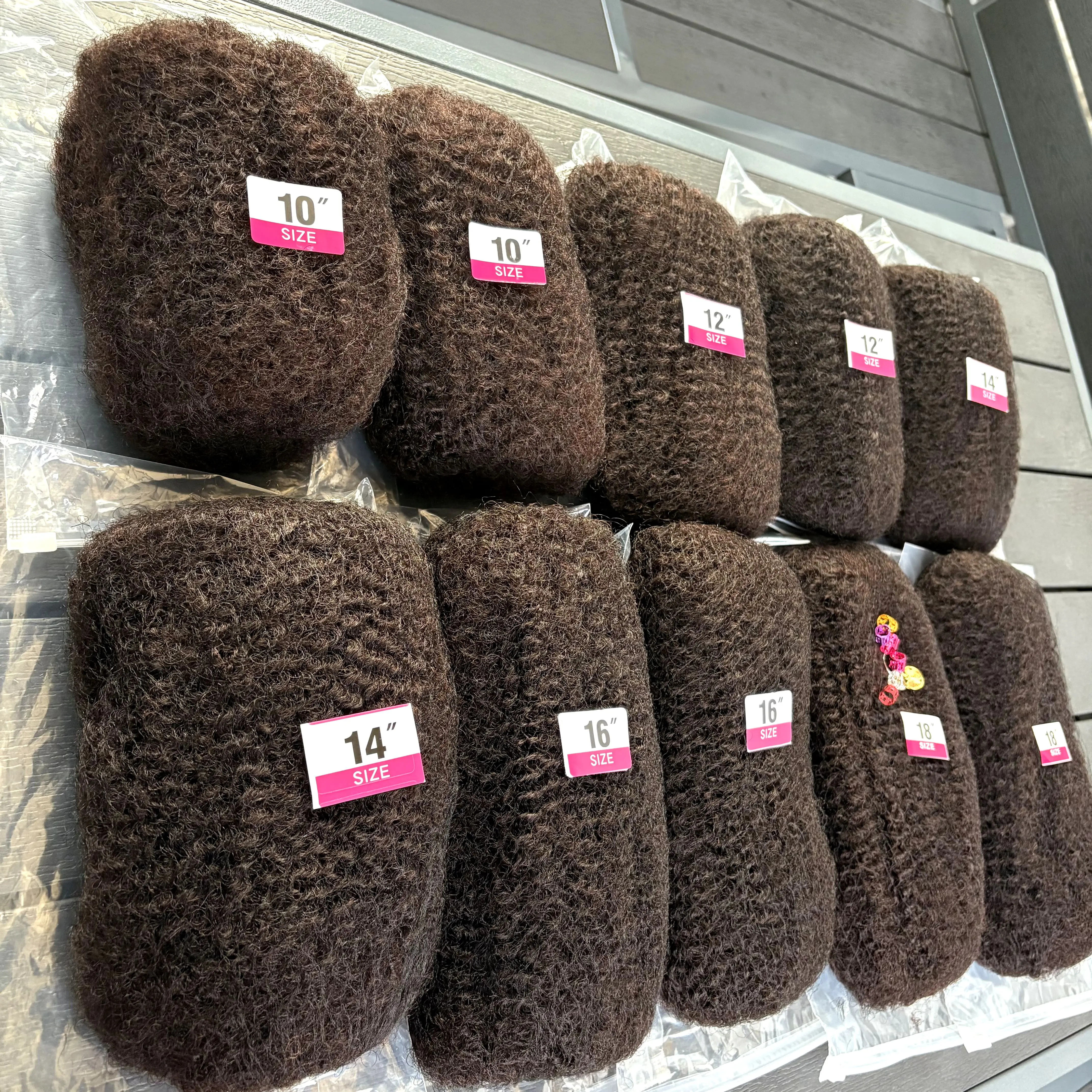 10-18 дюймов 4c афро-кудрявый объемный - Фотография_4