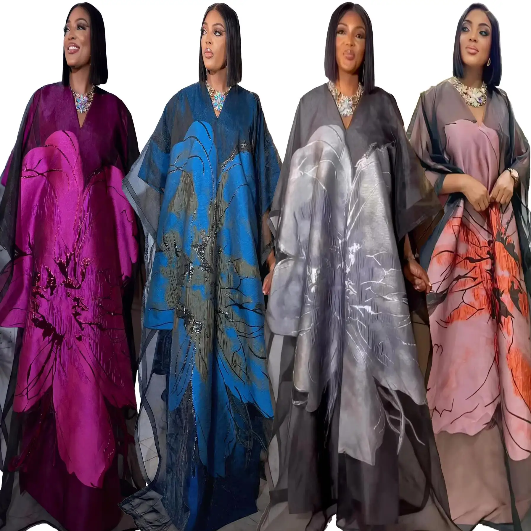 Роскошное женское африканское платье boubou из двух частей