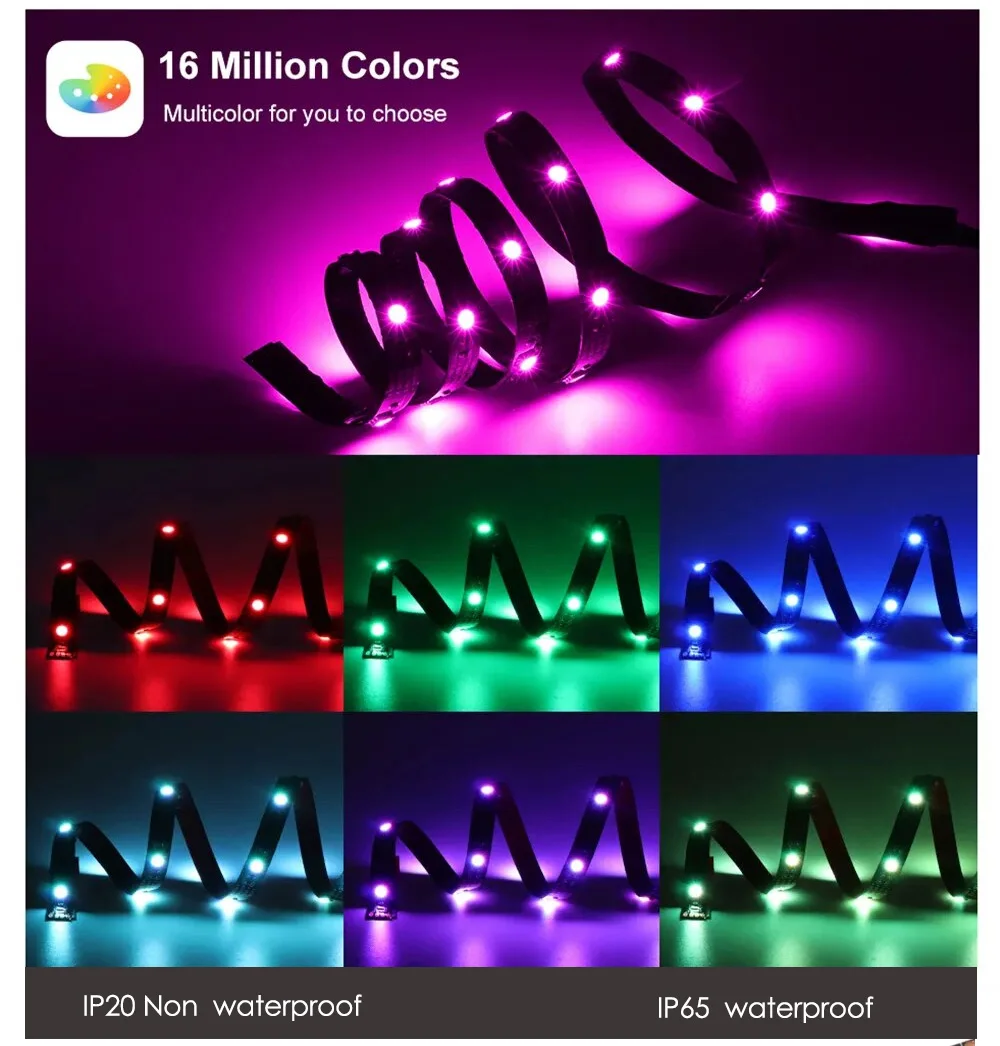 Usb bluetooth rgb светодиодная лента с питанием от батареи - Фотография_6