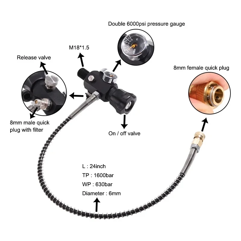 Acecare 4500psi 300bar 3l баллон - Фотография_6