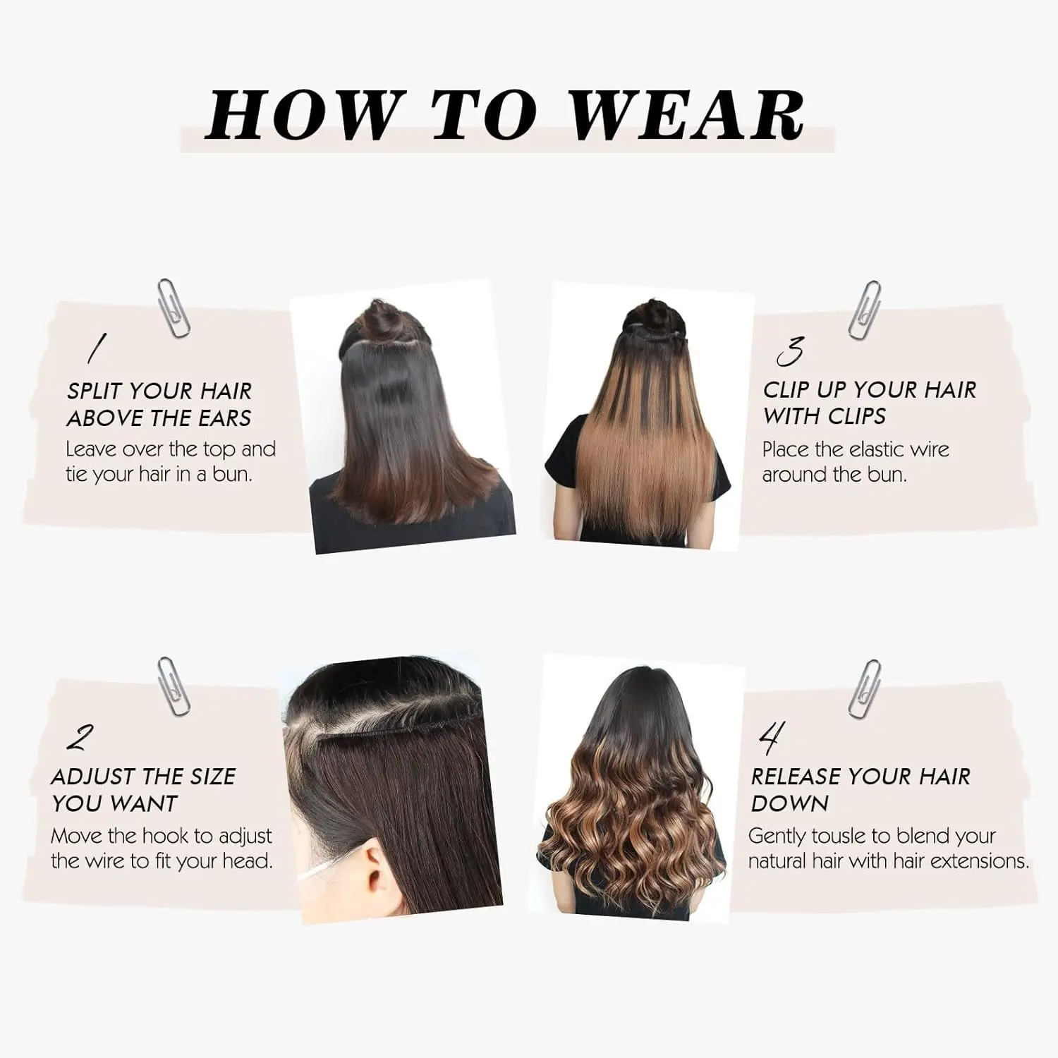 Наращивание волос sixstarhair wire clip ins - Фотография_6