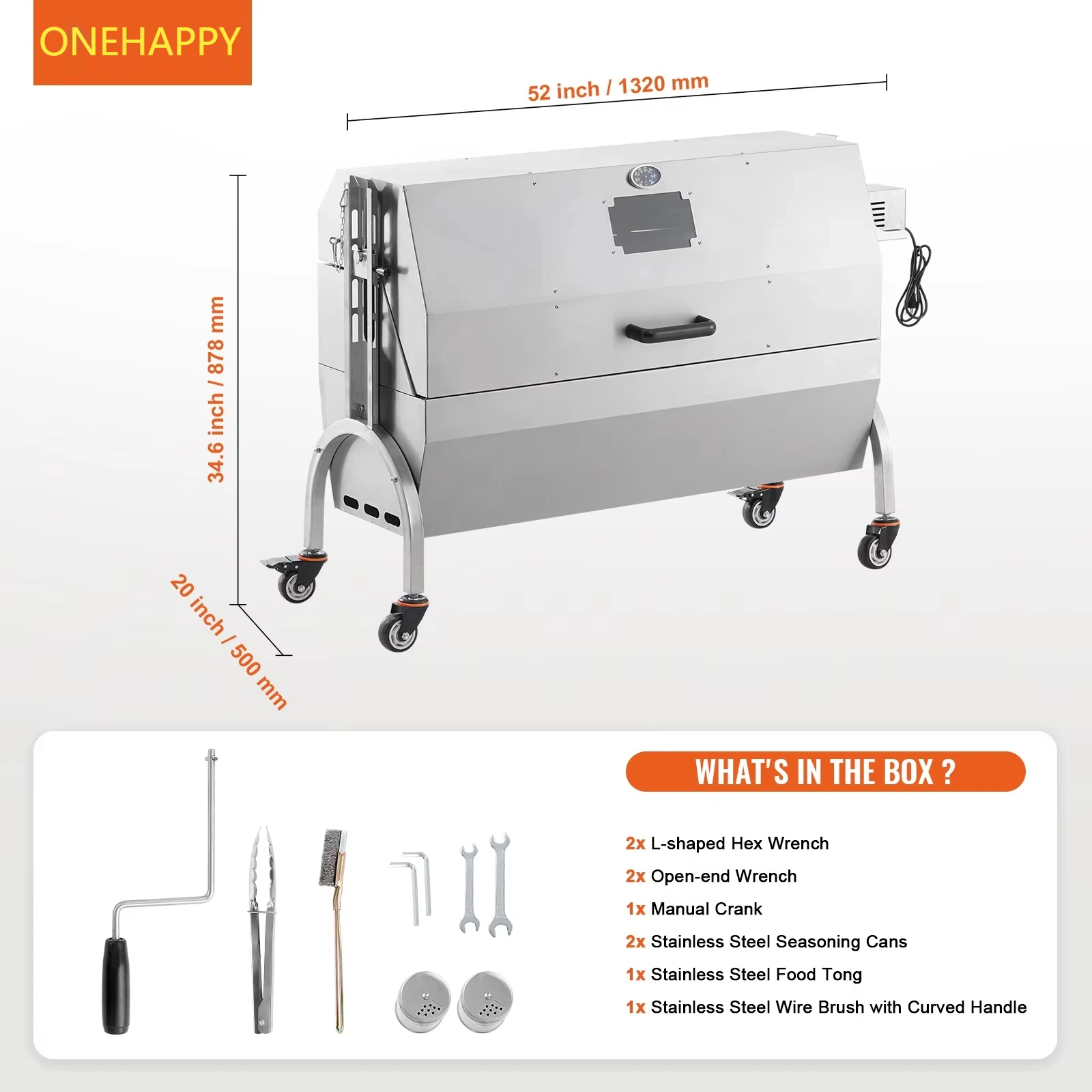 Коммерческий гриль-барбекю onehappy с крышкой для гриля - Фотография_6
