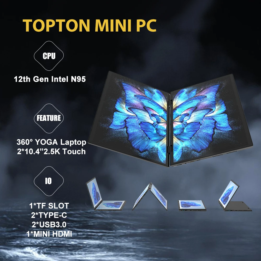 Карманный ноутбук l15 360 ° yoga intel n95 dual 10