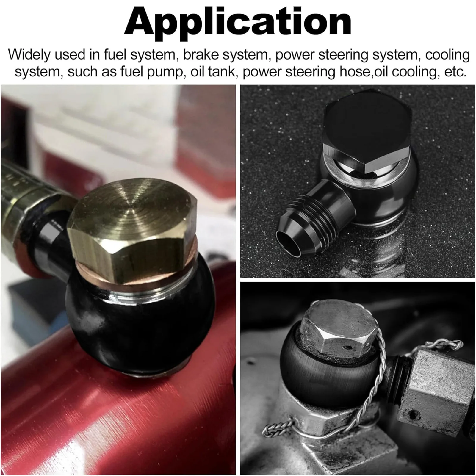 Черный алюминиевый адаптер банджо - Фотография_6